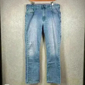 CARHARTT Classic Relaxed Fit Light Wash Distressed Jeans Work Denim Men 38 x 34